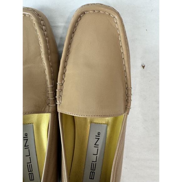 Bellini Genuine Leather Loafer Shoes Tan Flats Neutral Boho Preppy Women Sz 5.5 - Picture 10 of 13